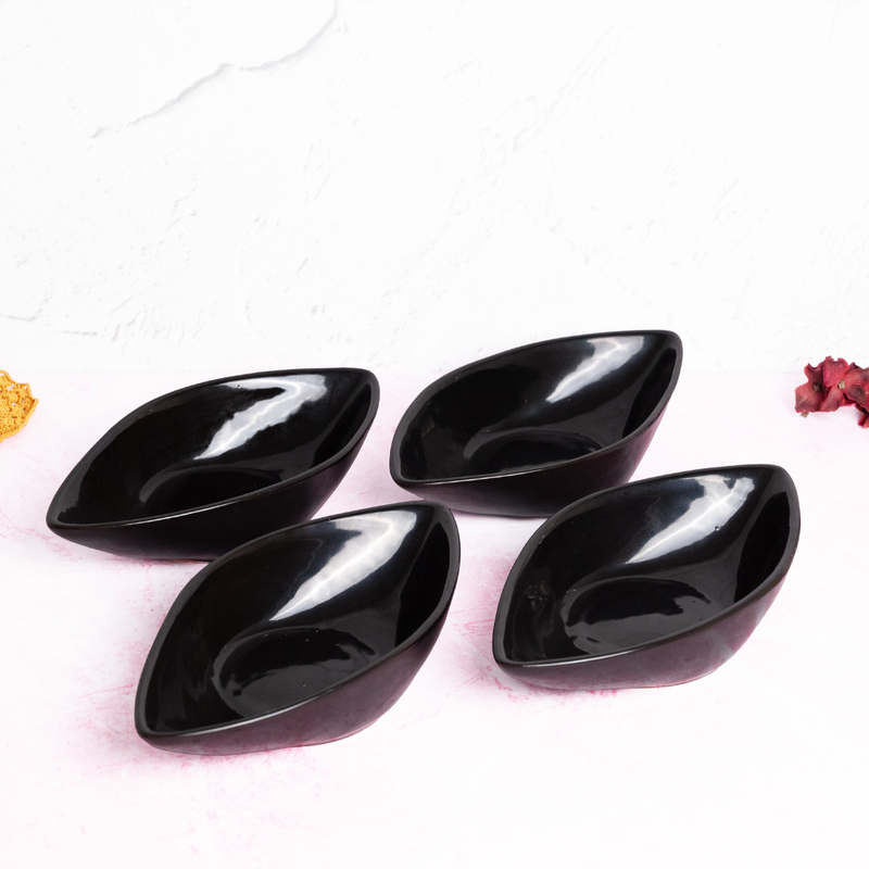 Obsidian Curve Bowl (Set of 4)