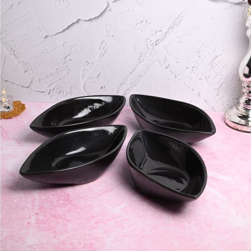 Obsidian Curve Bowl (Set of 4)