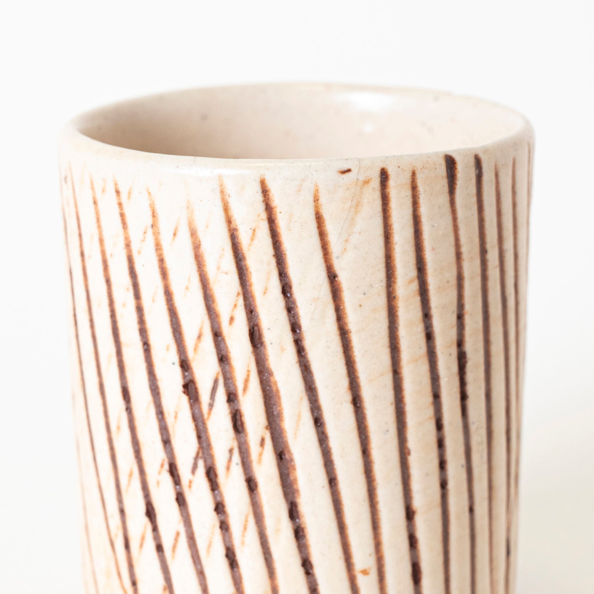 Beige Groove Tumbler