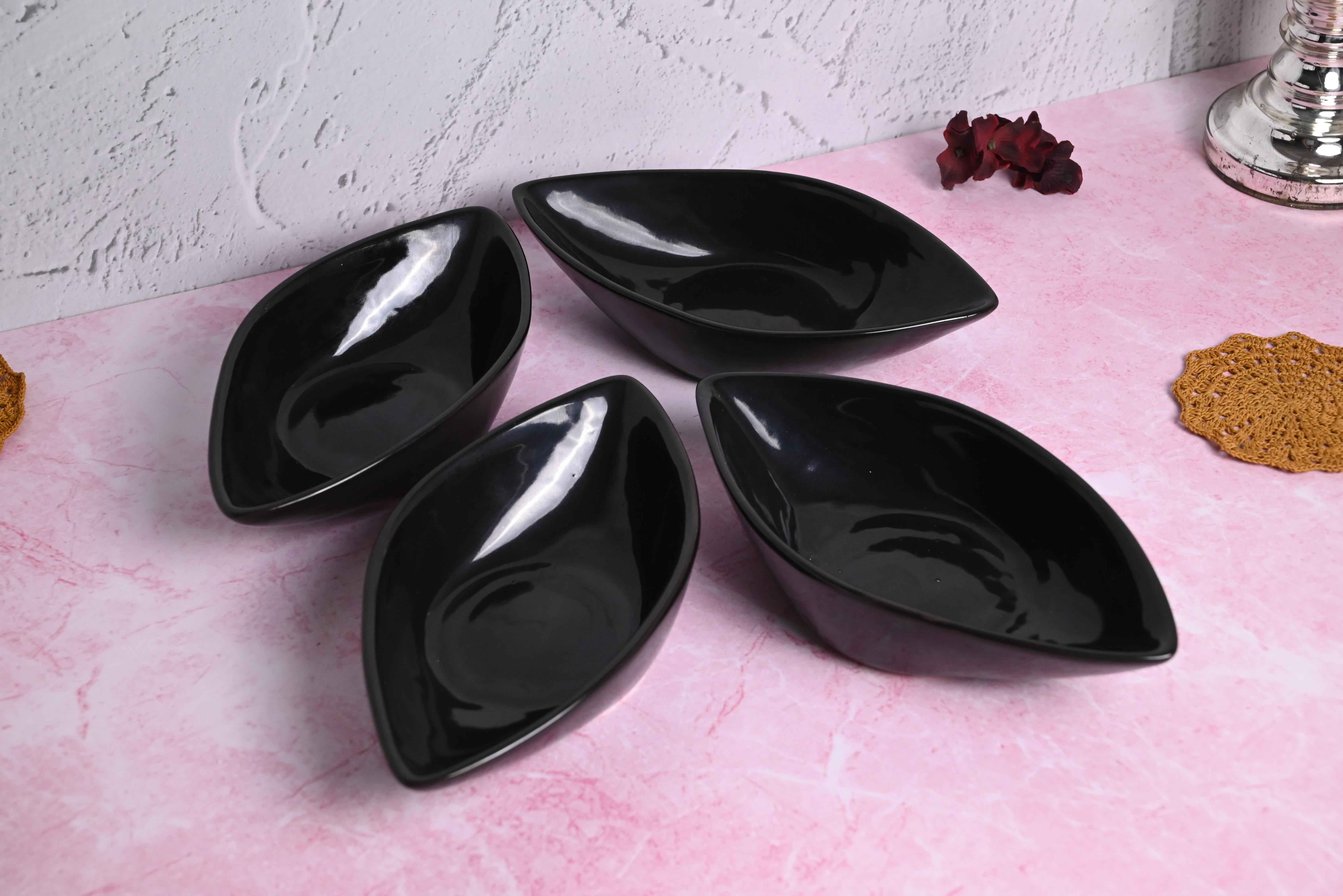 Obsidian Curve Bowl (Set of 4)