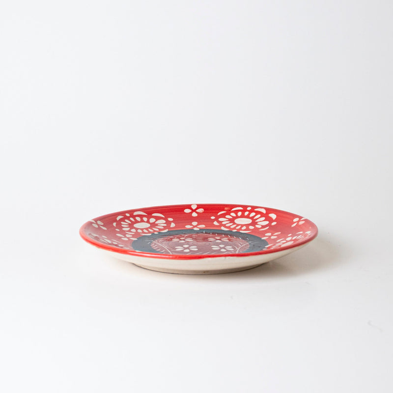 RED SWIRL PLATE - Kalakriti