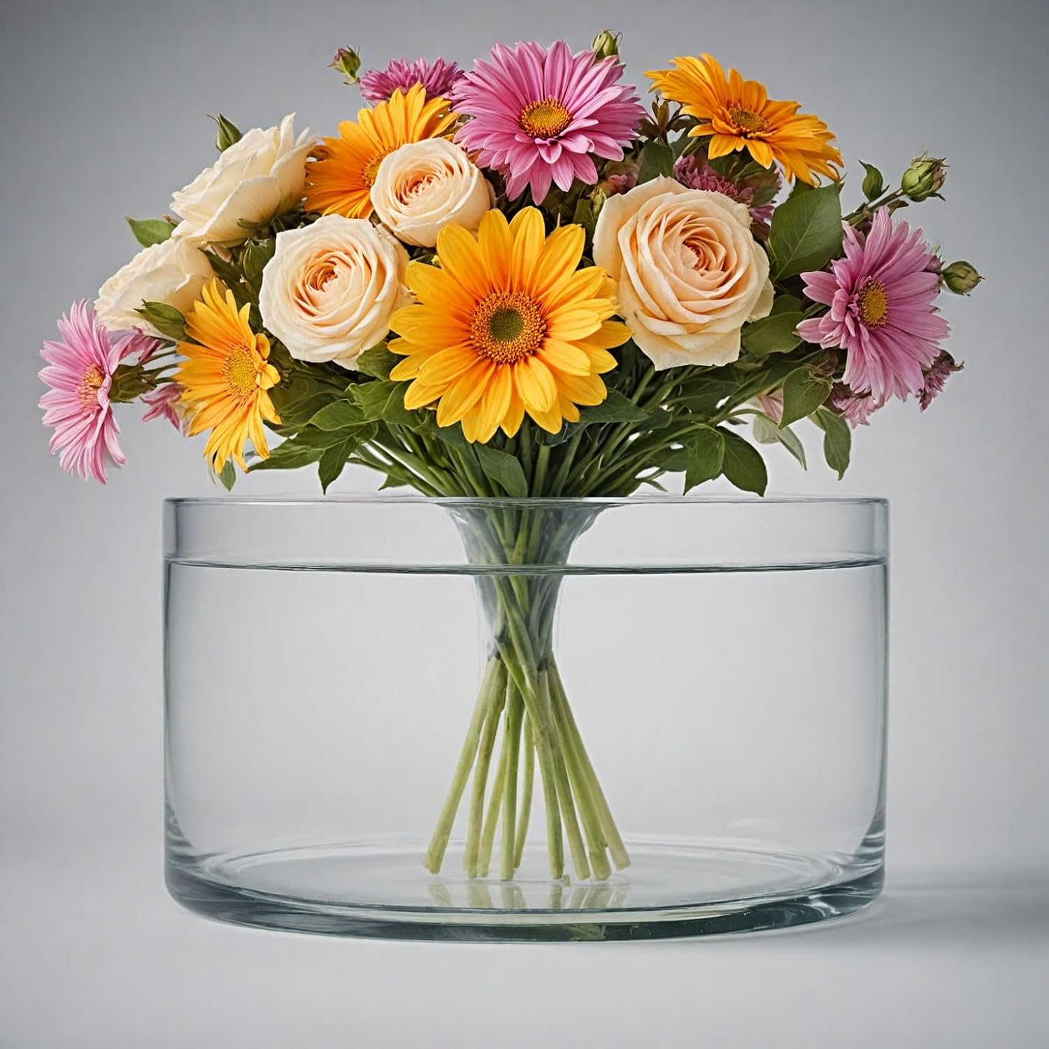 Petal Glow Cylinder Vase