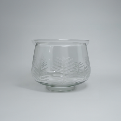 Textured Clear Bell Vase