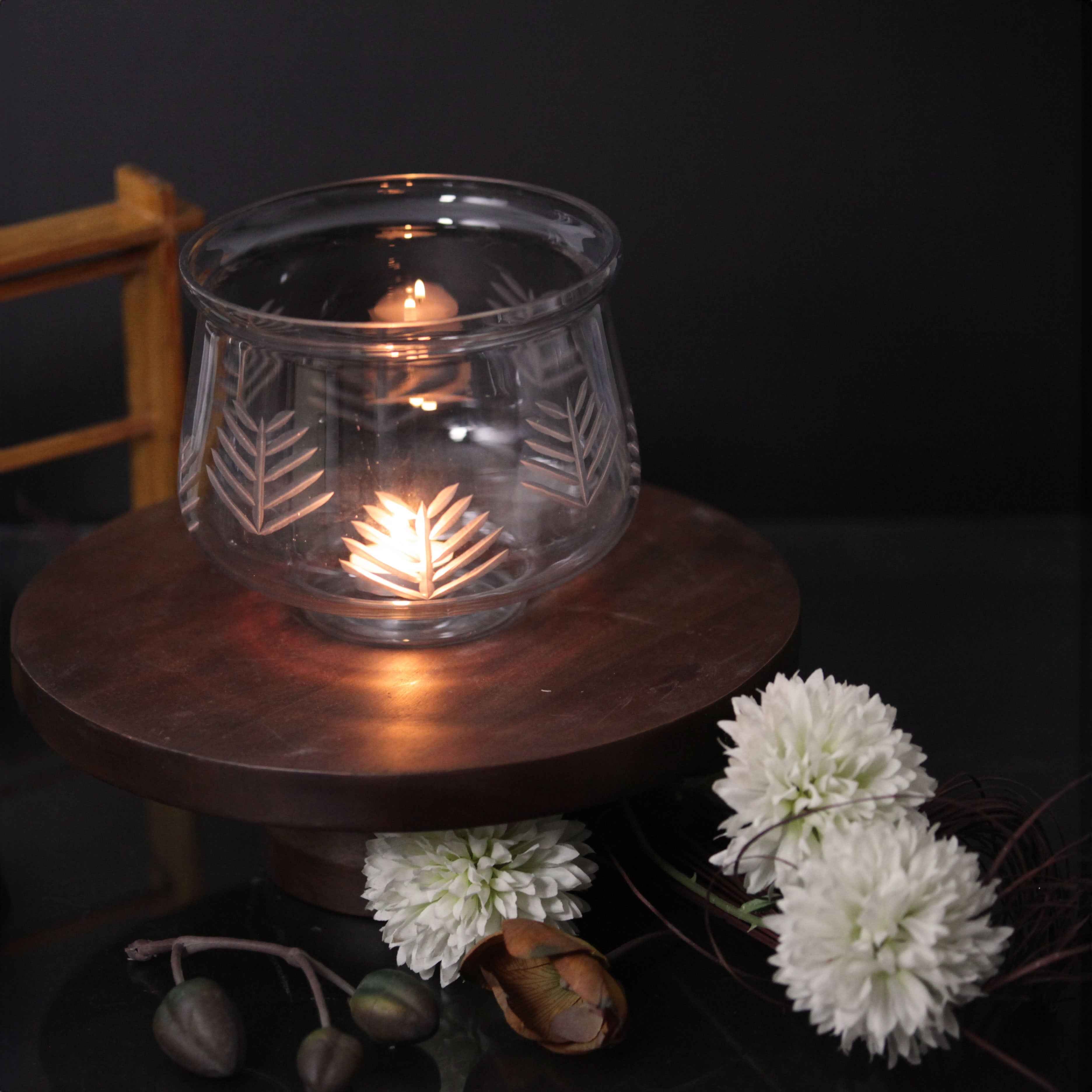 Textured Clear Bell Vase