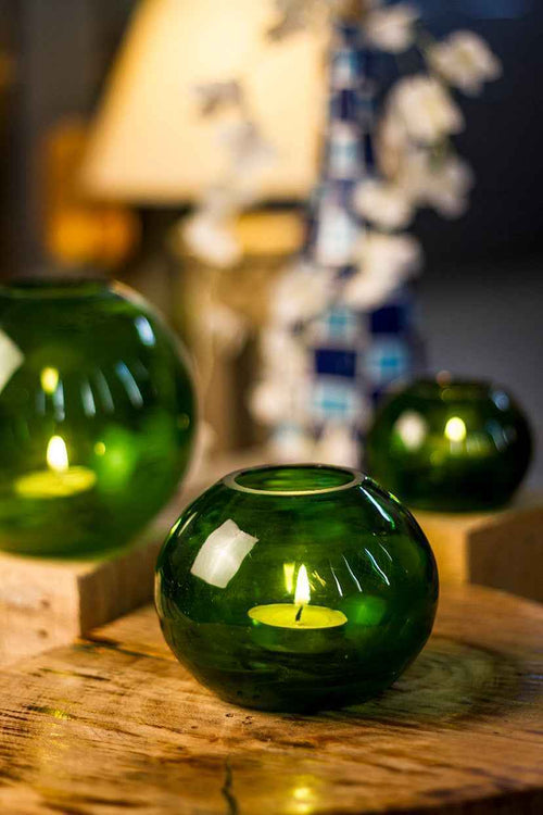 Forest Green Tea Light