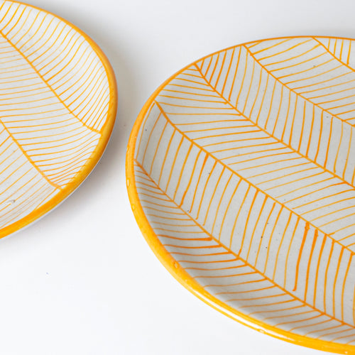 YELLOW SWIRL PLATE - Kalakriti