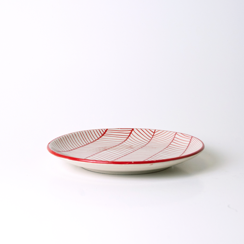 CRIMSON LACE PLATE - Kalakriti