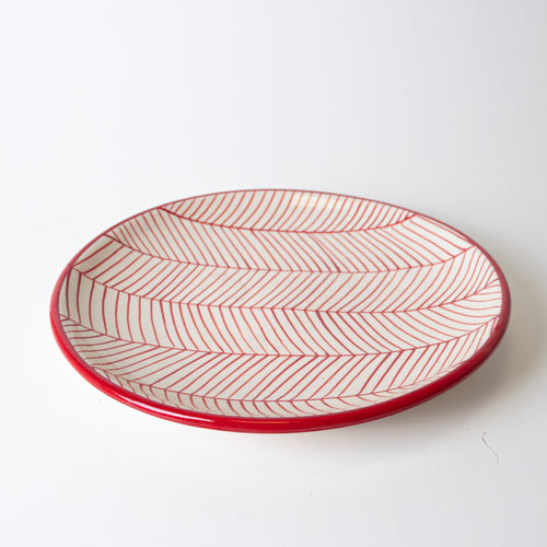 CRIMSON LACE PLATE - Kalakriti