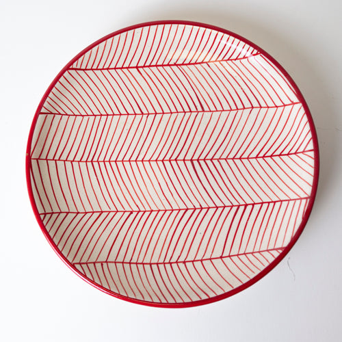 CRIMSON LACE PLATE - Kalakriti