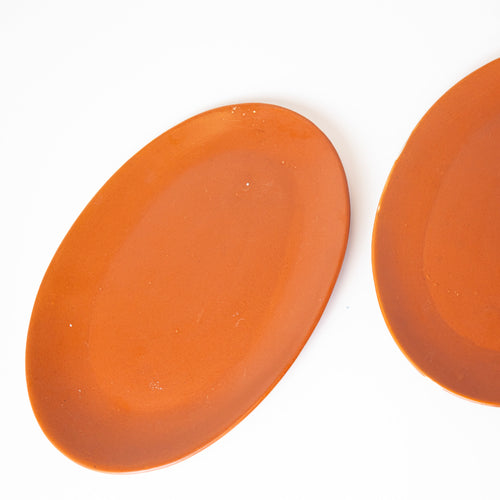 ORANGE OVAL PLATTER - Kalakriti