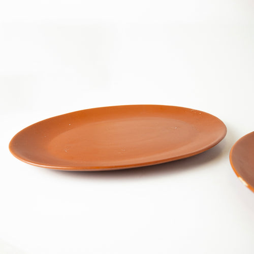 ORANGE OVAL PLATTER - Kalakriti
