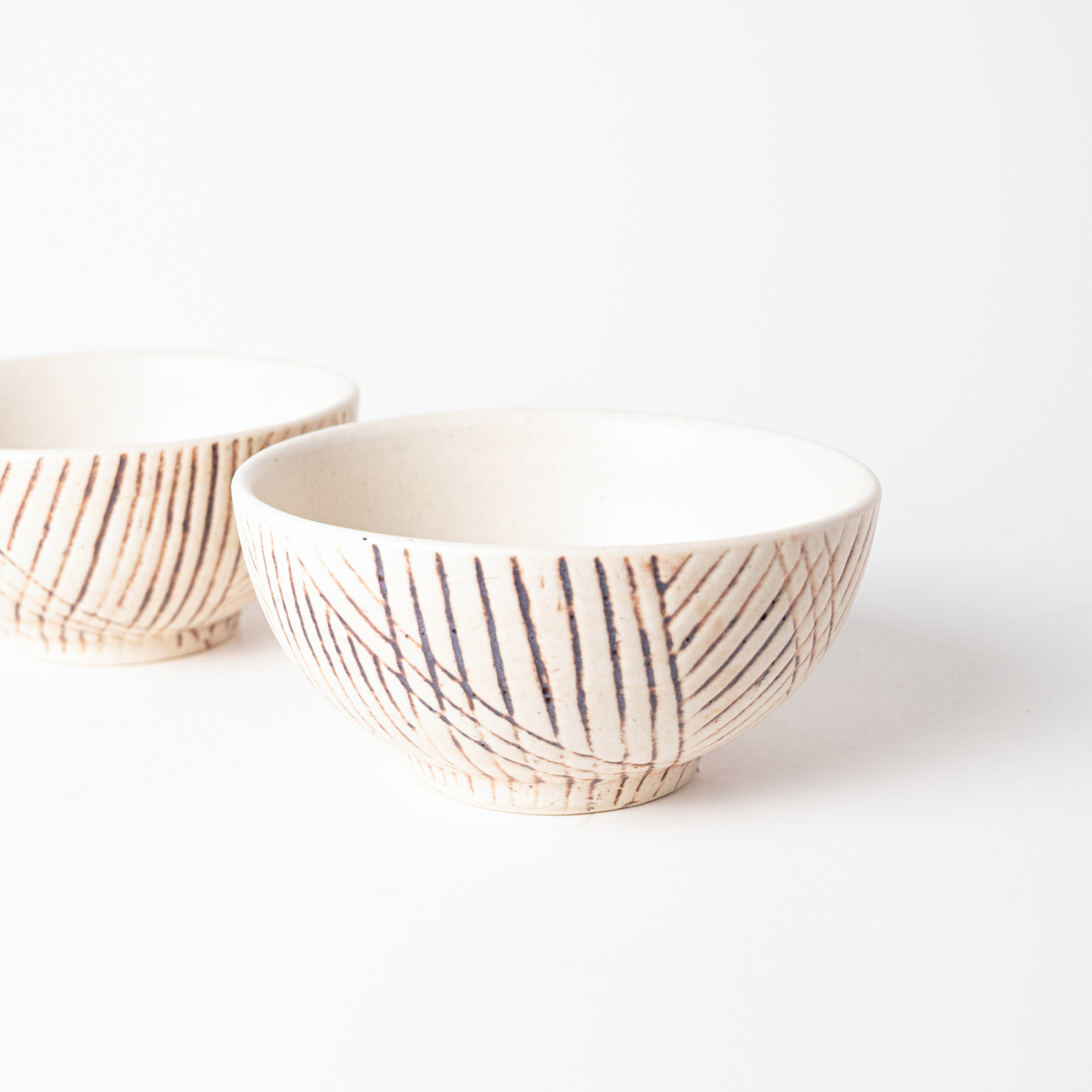 Striped Serve Bowl
