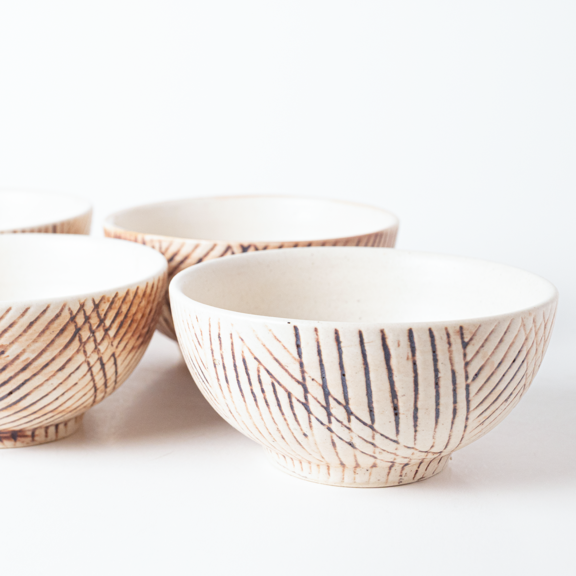 Striped Serve Bowl