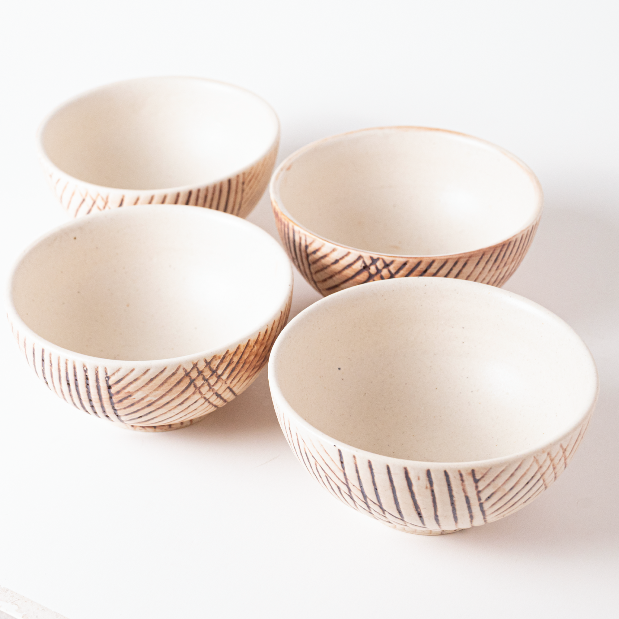 Striped Serve Bowl