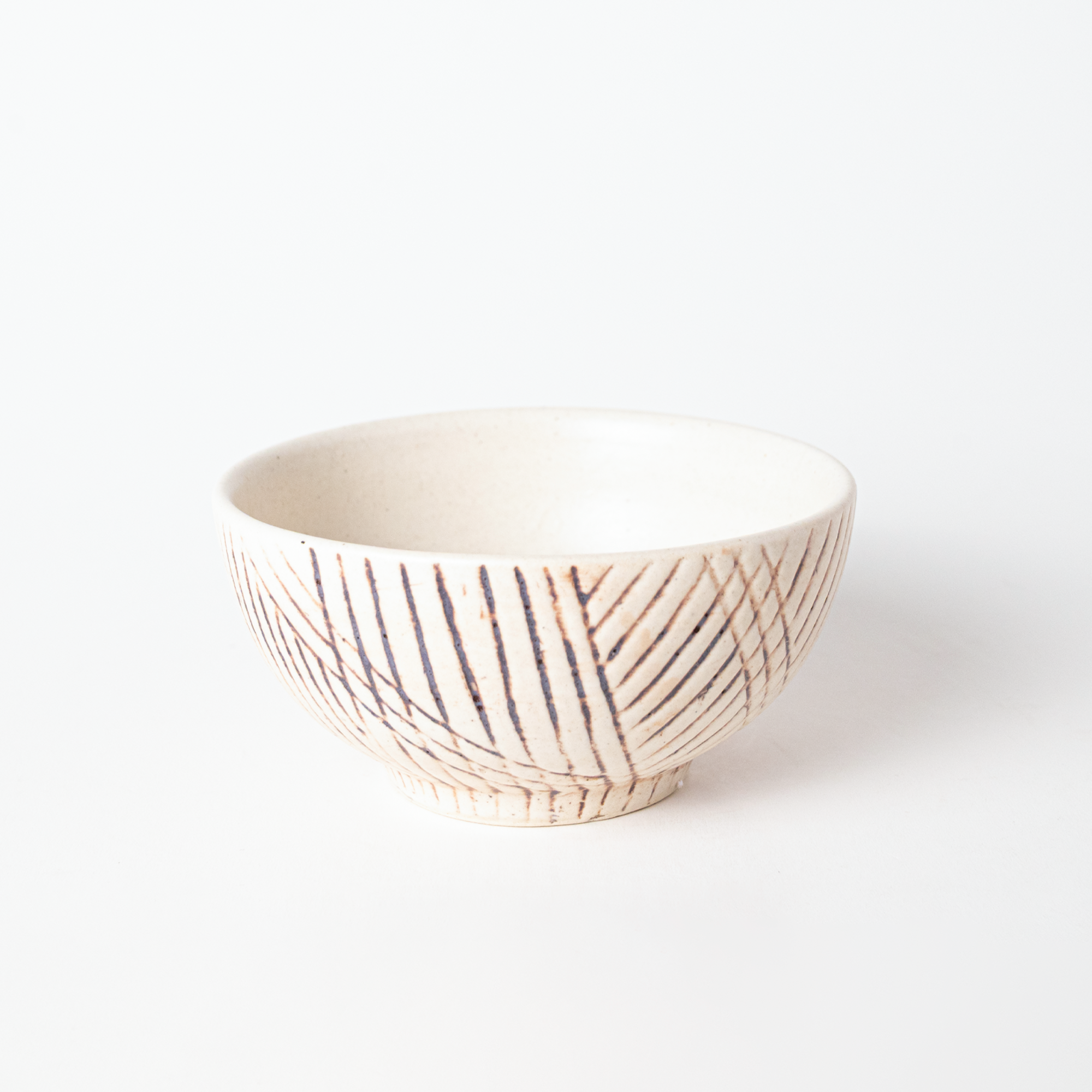 Striped Serve Bowl