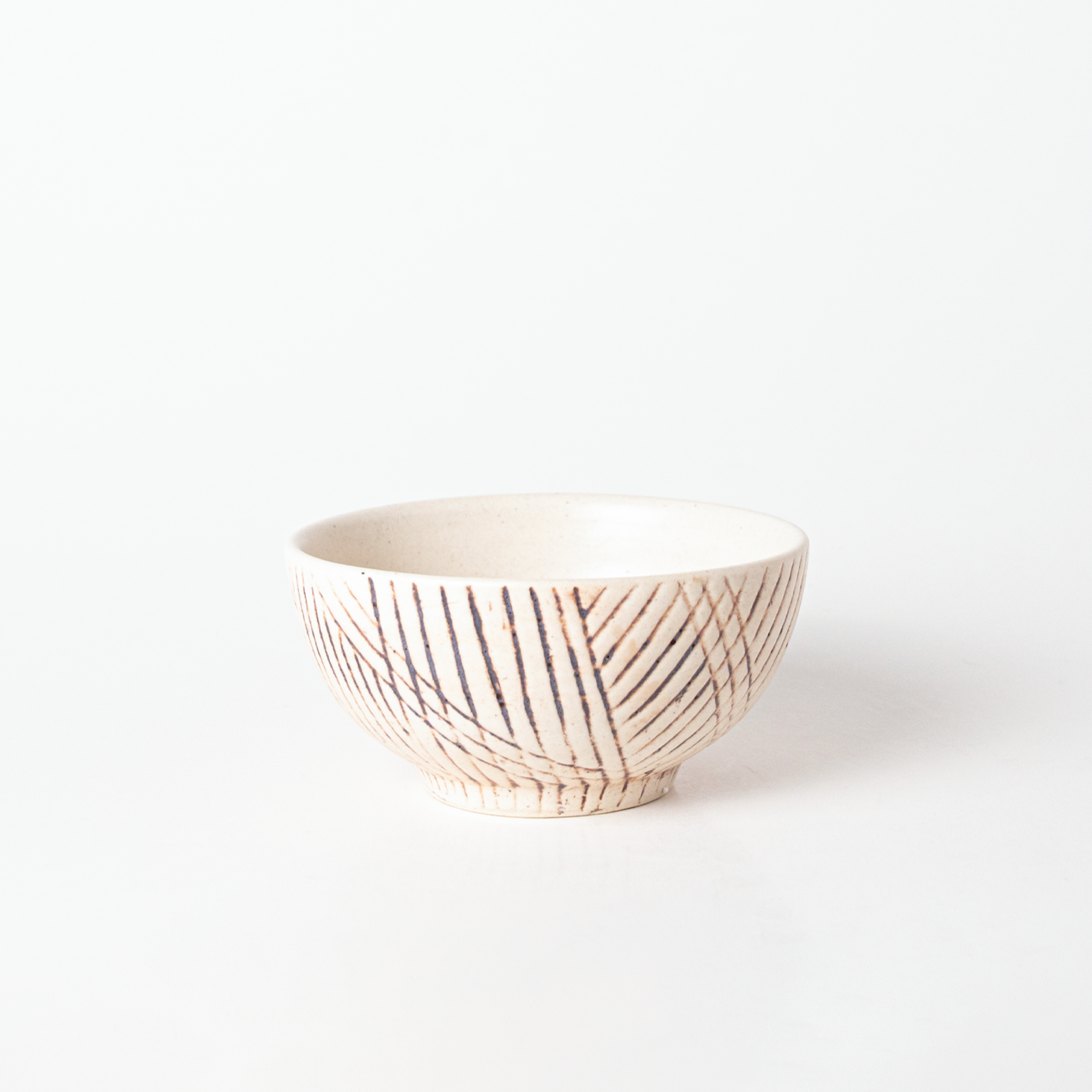 Striped Serve Bowl