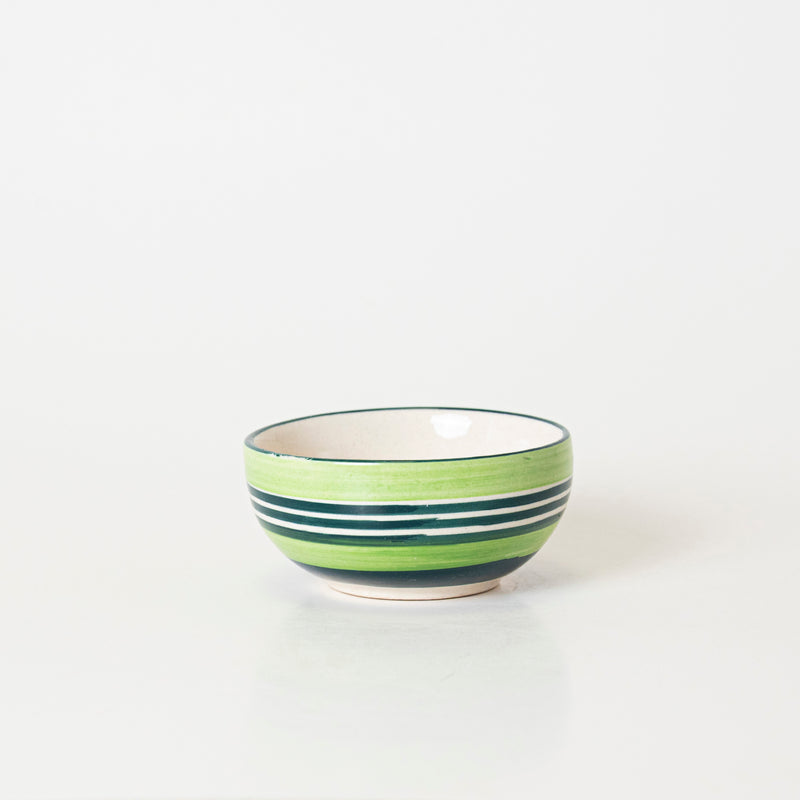 GREEN STRIPE BOWL - Kalakriti