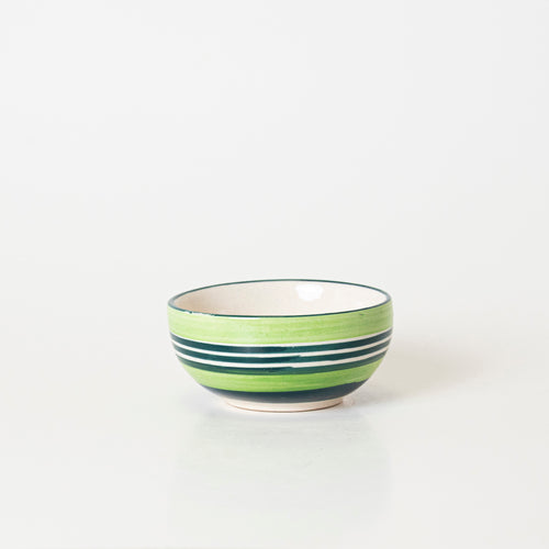 GREEN STRIPE BOWL - Kalakriti