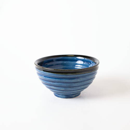 COBALT LINEAR BOWL - Kalakriti