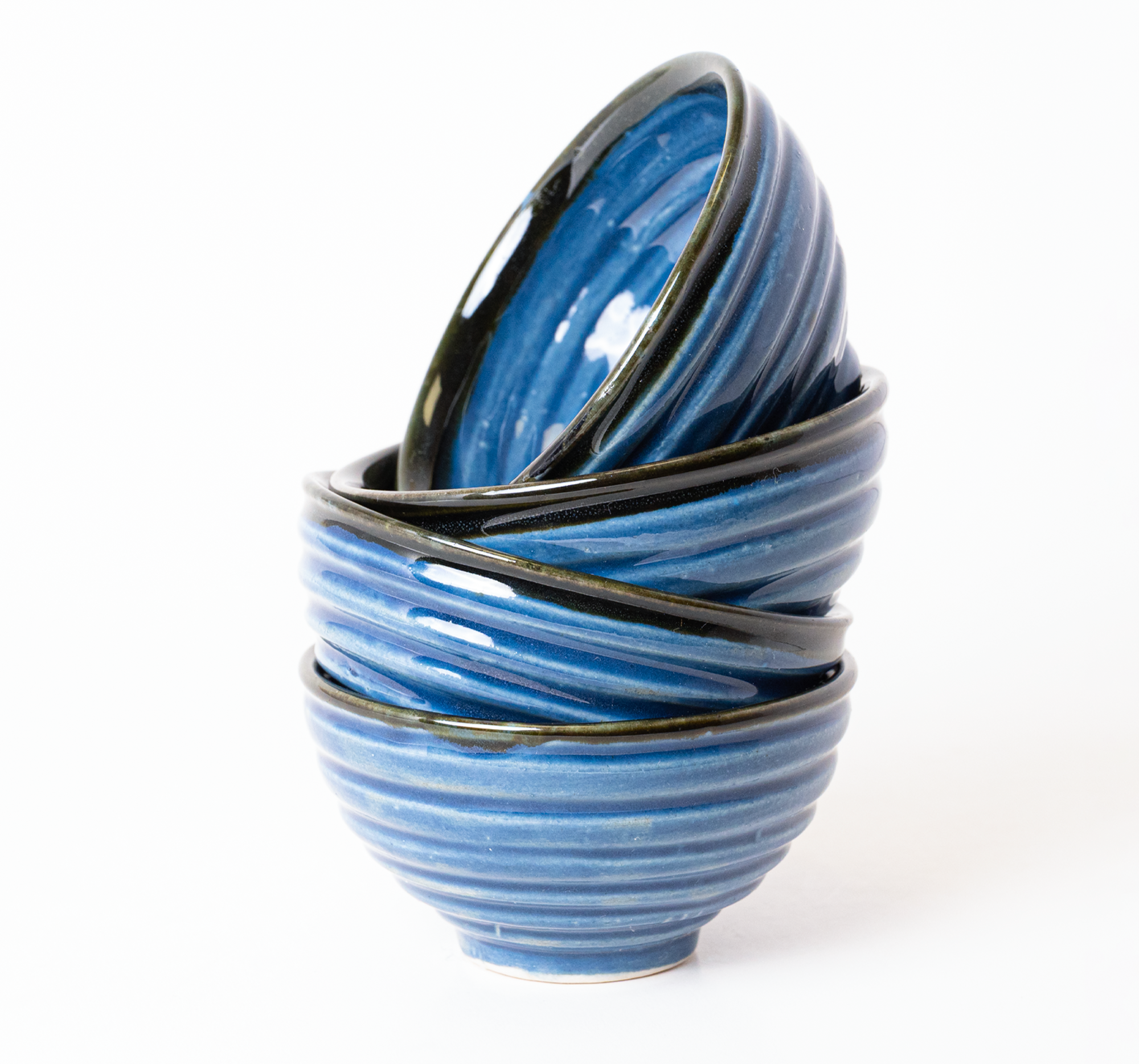 Cobalt Linear Bowl