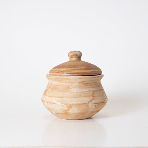 CREAM & BROWN FLORAL HANDI - Kalakriti