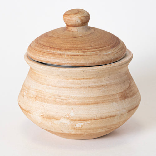 CREAM & BROWN FLORAL HANDI - Kalakriti