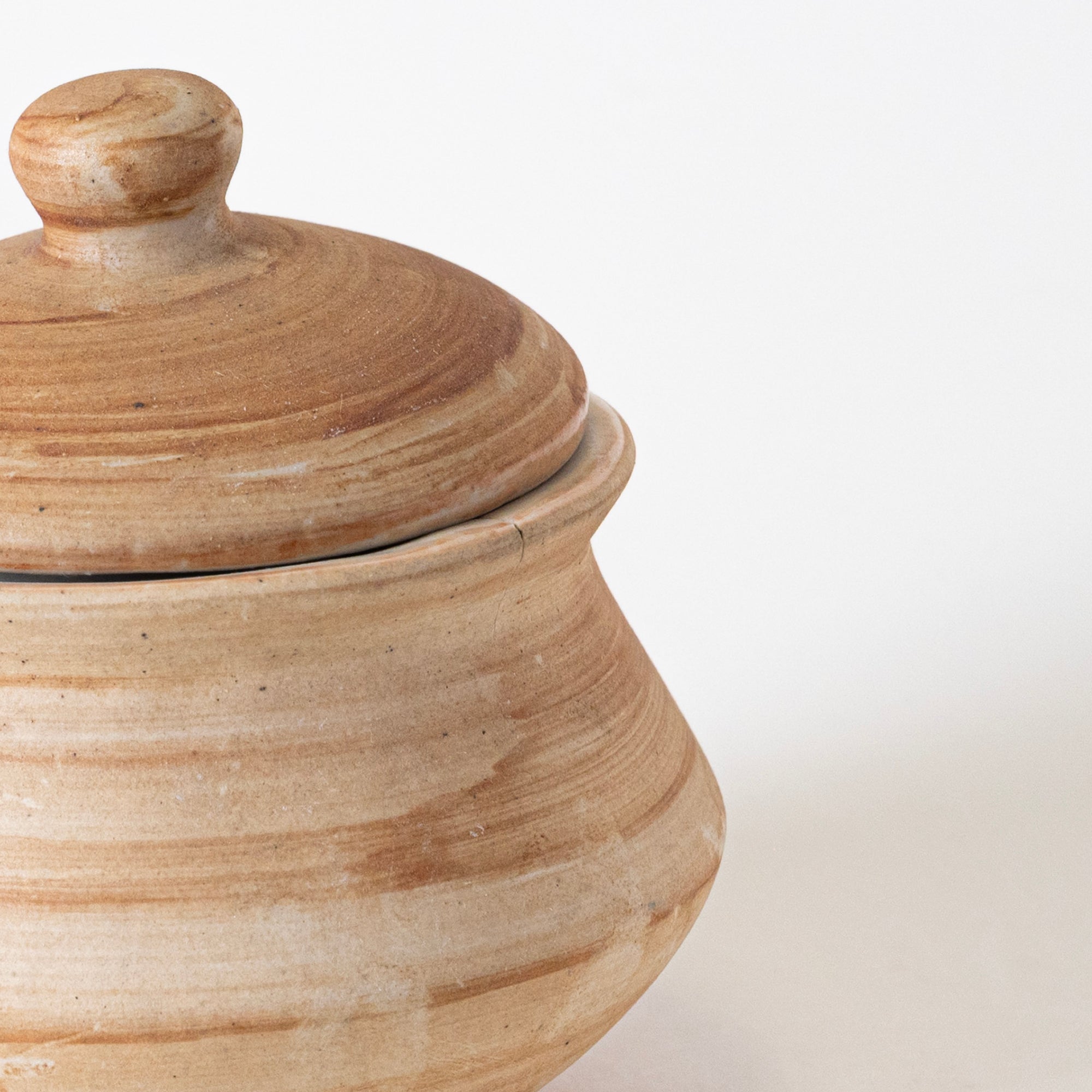 Cream & Brown Floral Handi