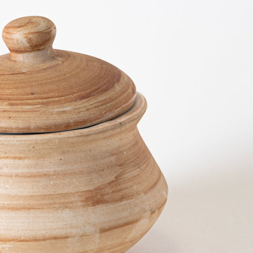 CREAM & BROWN FLORAL HANDI - Kalakriti