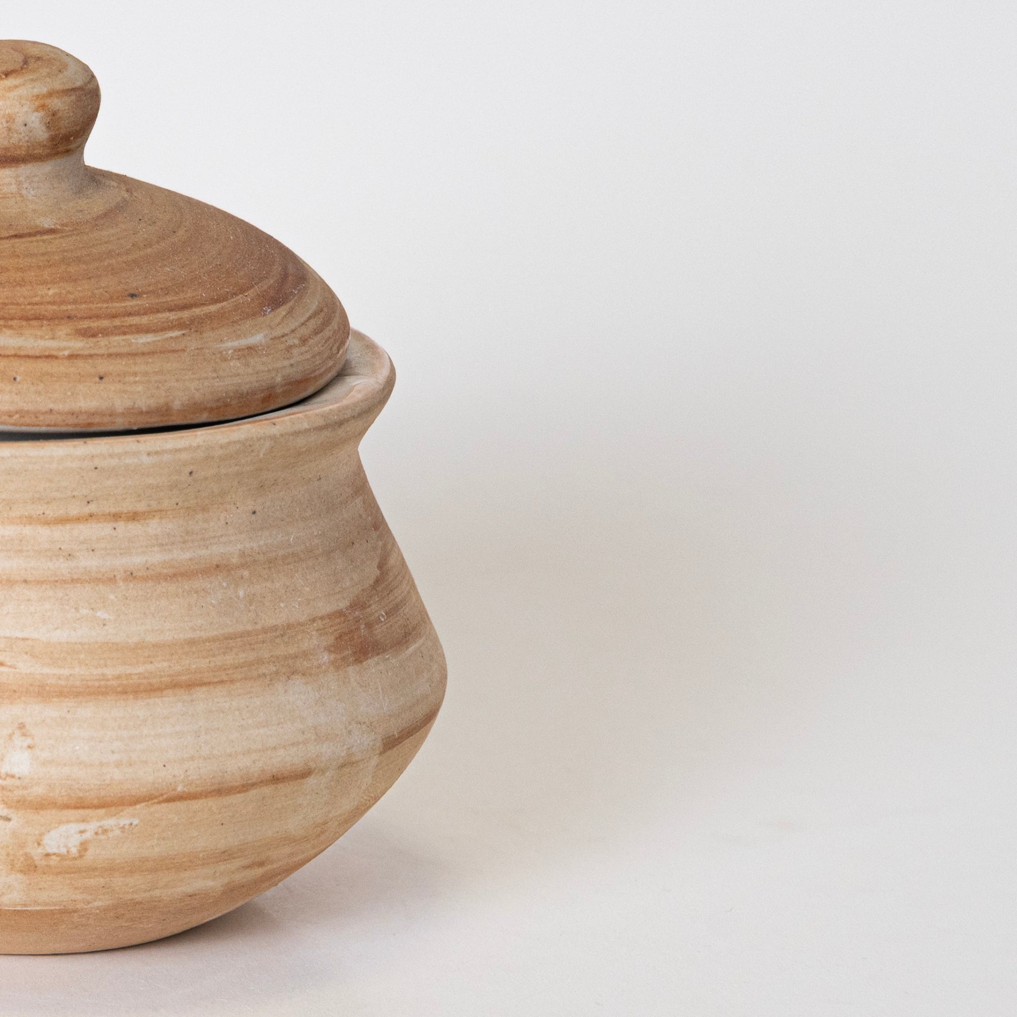 Cream & Brown Floral Handi