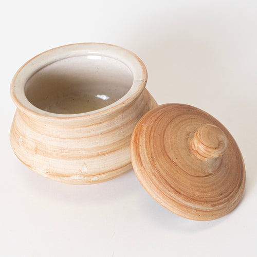 CREAM & BROWN FLORAL HANDI - Kalakriti