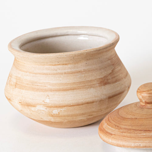 CREAM & BROWN FLORAL HANDI - Kalakriti