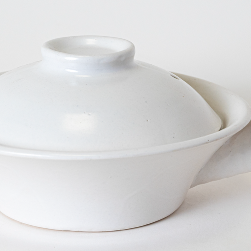 WHITE CERAMIC POT - Kalakriti