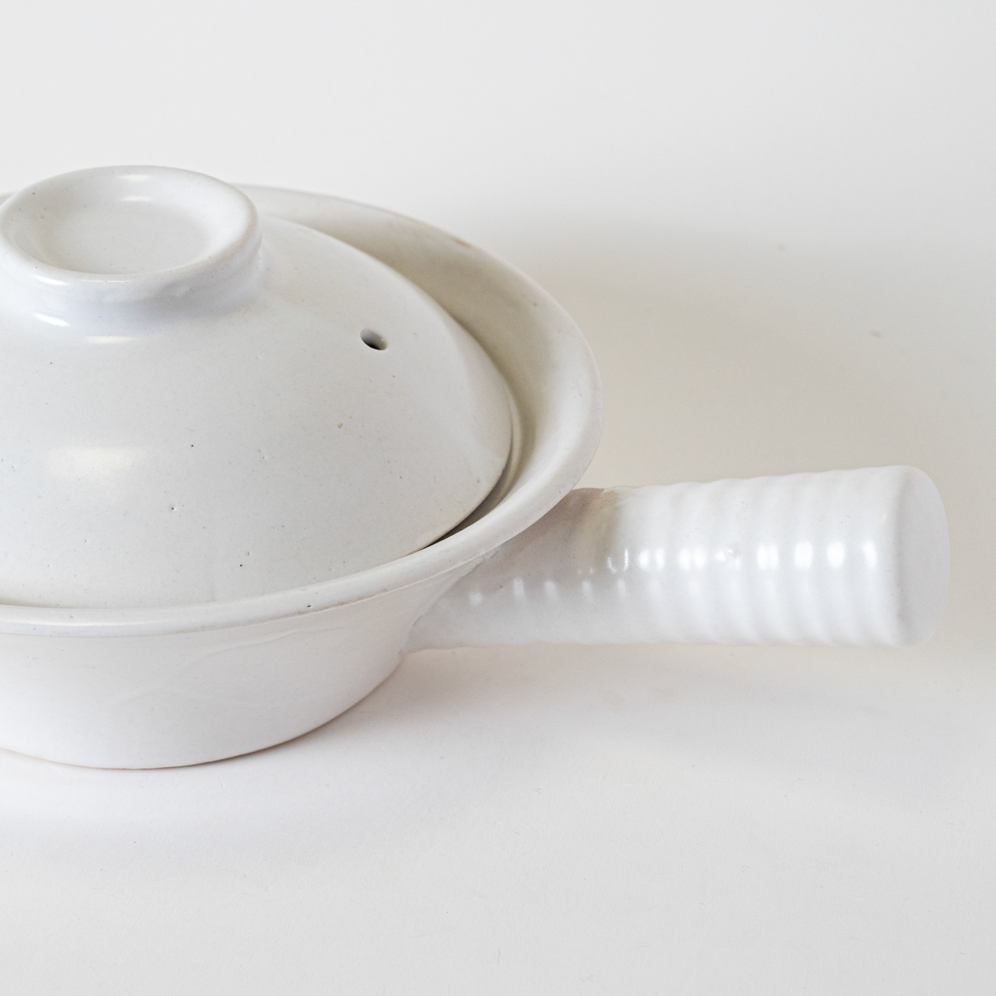 White Ceramic Fondue Pot