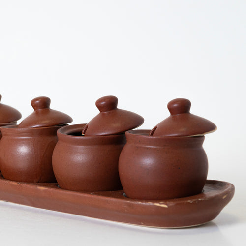 RUSTIC LID JAR TRAY - Kalakriti