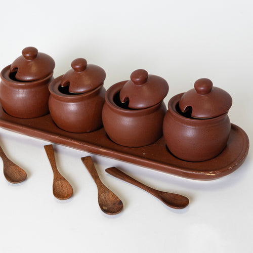 RUSTIC LID JAR TRAY - Kalakriti