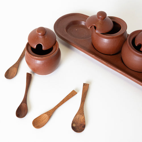 RUSTIC LID JAR TRAY - Kalakriti