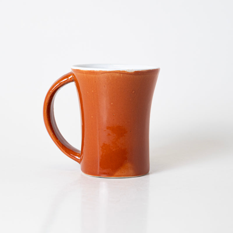 CURVED ORANGE MUG - Kalakriti