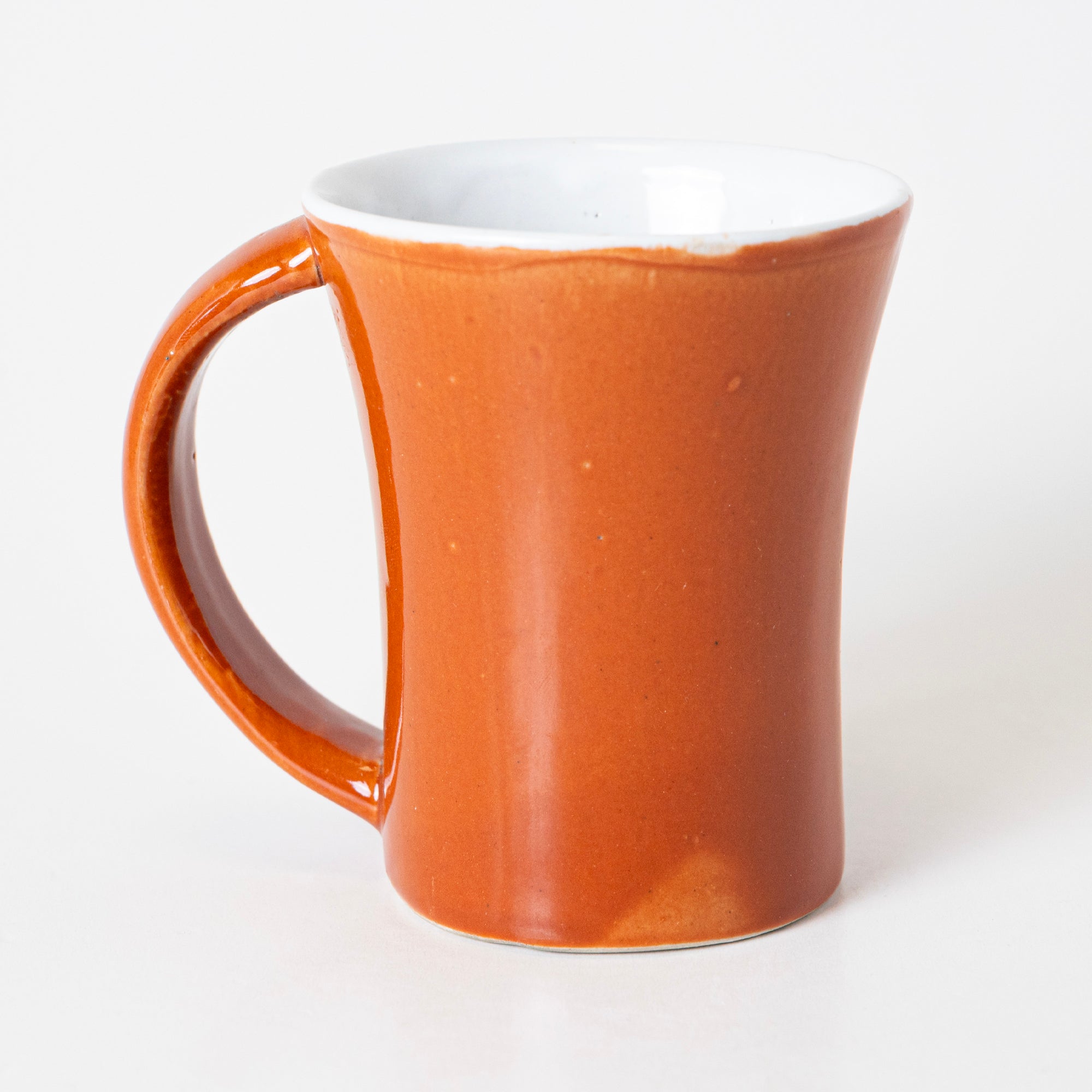 Curved Orange Coffee Mug