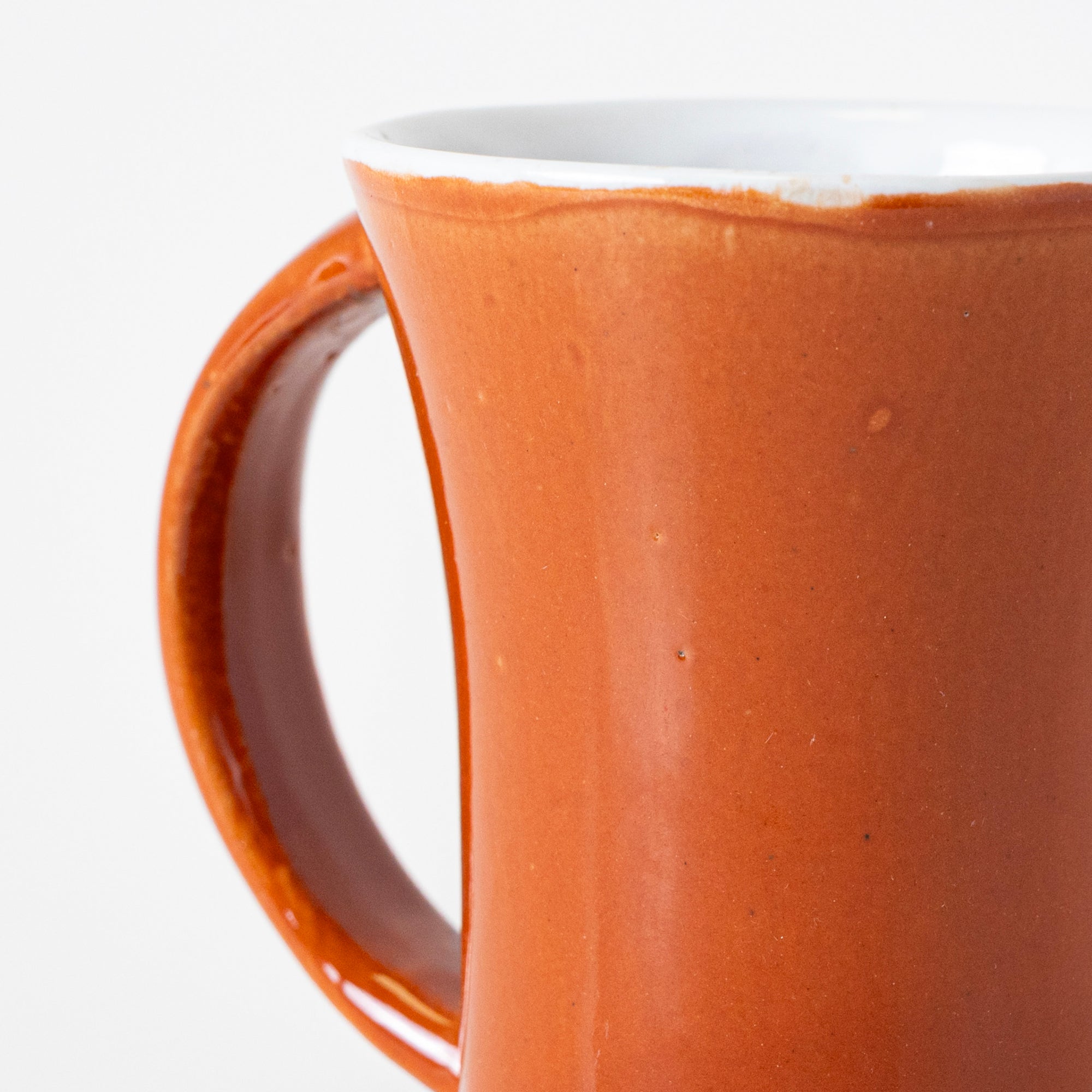 Curved Orange Coffee Mug