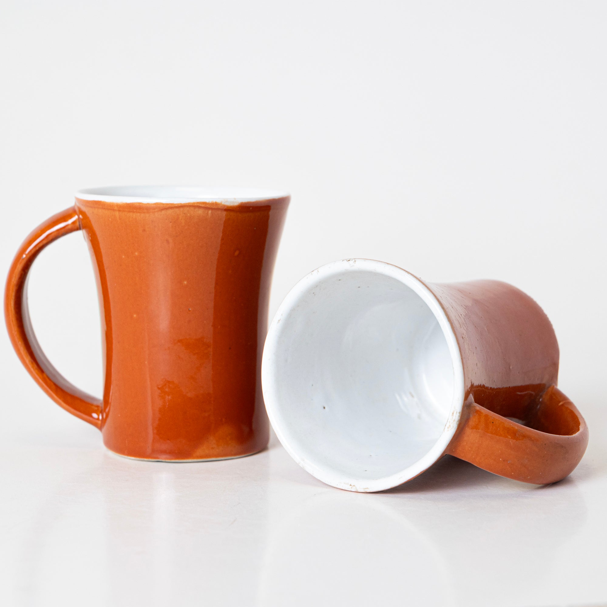 Curved Orange Coffee Mug