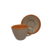 Classic Orange Cup and Saucer